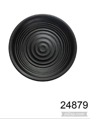 Imagen de BANDEJA MELAMINA REDONDA NEGRA 26CM 3.26